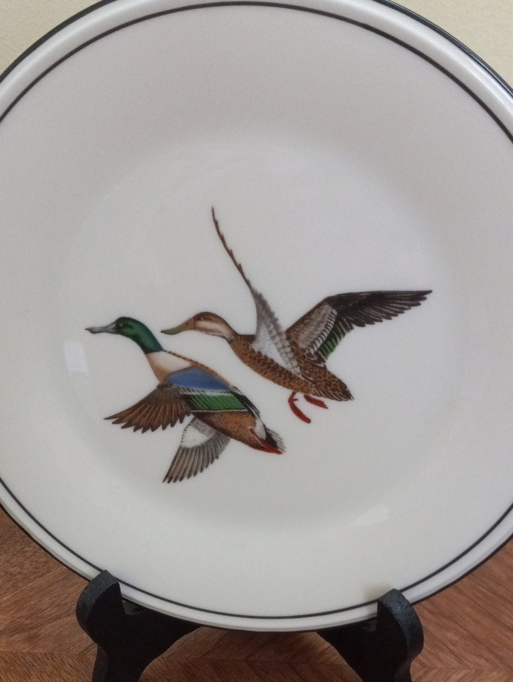 Lenox Accent Plate with Flying Mallard Duck Illustration EUC Vintage - Picture 3 of 6